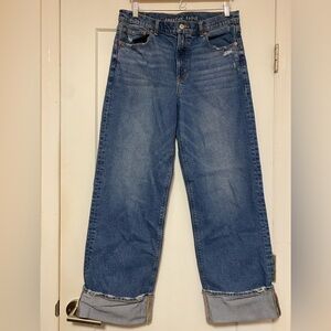 AE wide leg cuffed jeans